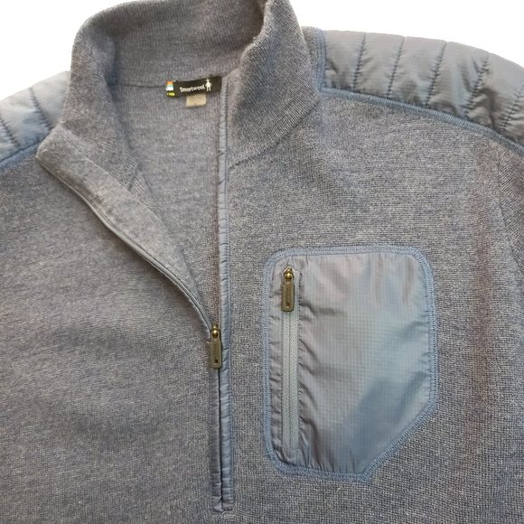Smartwool Blue Half Zip Sweater (L) - Picture 5 of 10